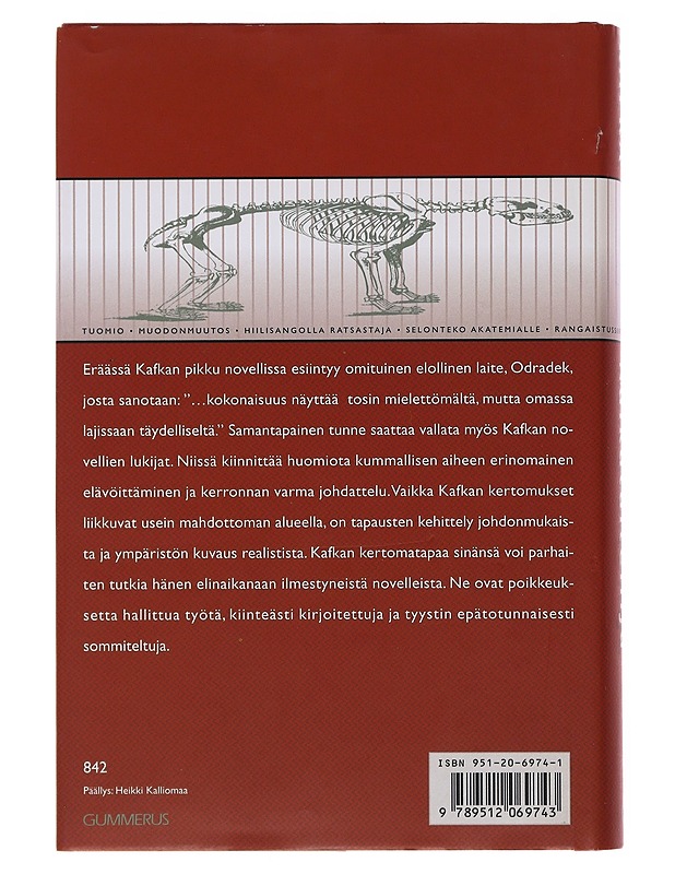 Nälkätaiteilija : novelleja - Kafka, Franz - Romaanit ja novellit - 10105484509 - 1