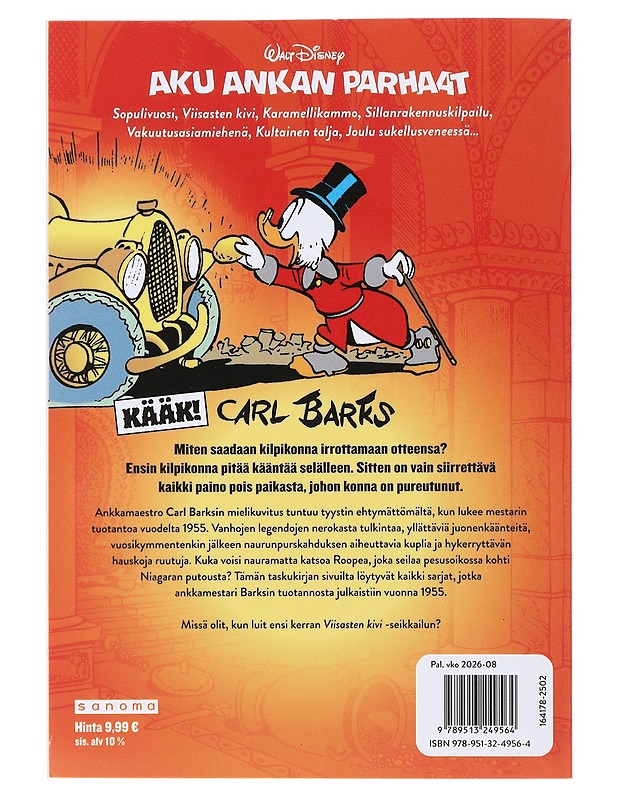 Viisasten kivi : kaikki Carl Barksin sarjat vuodelta 1955 - Barks, Carl - Sarjakuvat - 10105484595 - 1