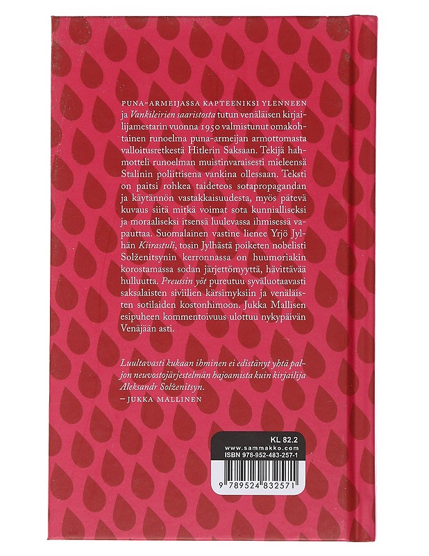 Preussin yöt = Prusskie no?i : {runoelma} - Solzenitsyn, Aleksandr - Romaanit ja novellit - 10105484751 - 1