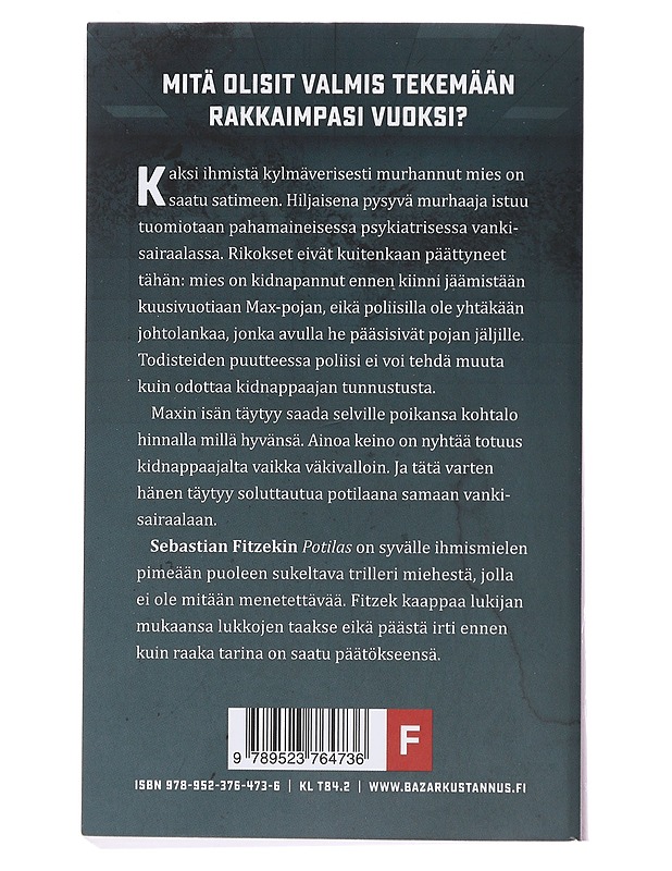 Potilas - Fitzek, Sebastian - Jännitys ja dekkarit - 10105484814 - 1