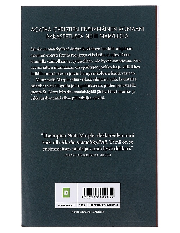 Murha maalaiskylässä - Christie, Agatha - Kirja lahjaksi - 10105484817 - 1