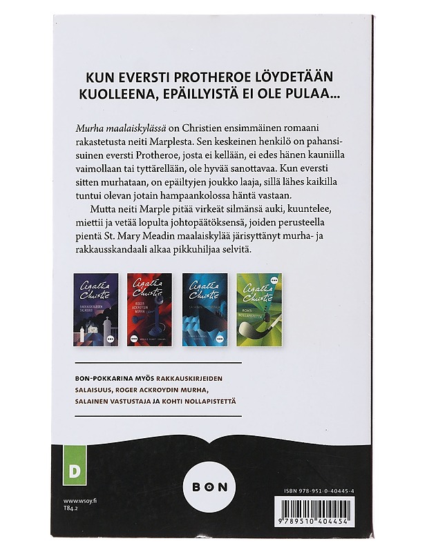 Murha maalaiskylässä - Christie, Agatha - Jännitys ja dekkarit - 10105484843 - 1