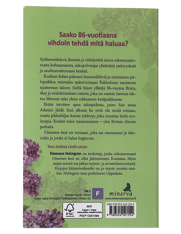 Viimeinen kesä - Holmgren, Eleonore - Romaanit ja novellit - 10105484882 - 1