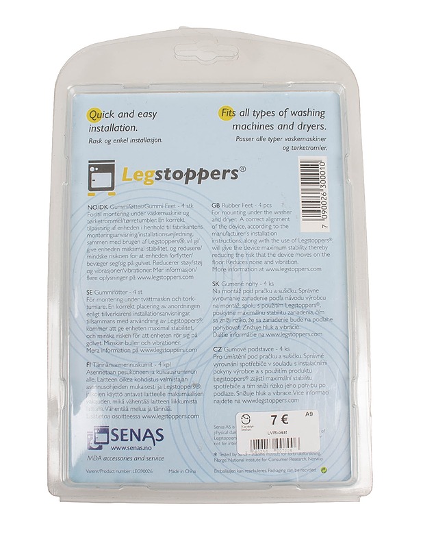 SENAS Legstoppers tärinänvaimennuskumit - Rakennustarvikkeet - 10105484925 - 1