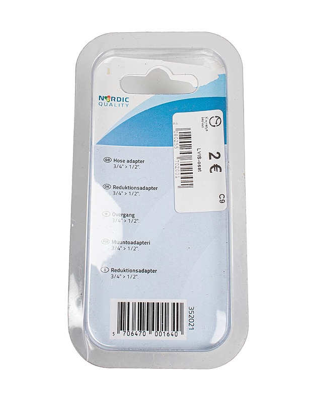NORDIC QUALITY 3/4" > 1/2" muuntoadapteri - Rakennustarvikkeet - 10105485034 - 1