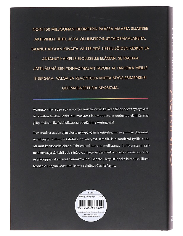Aurinko : tuttu ja tuntematon tähtemme - Kilpua, Emilia - Tietokirjat ja oppaat - 10105485033 - 1