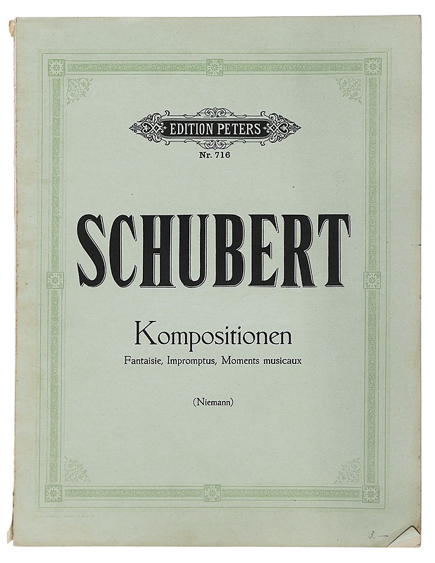 Schubert Kompositionen nr.716 - Niemann Nuottikirja  - Musiikki- ja elokuvakirjat - 10105485143 - 0