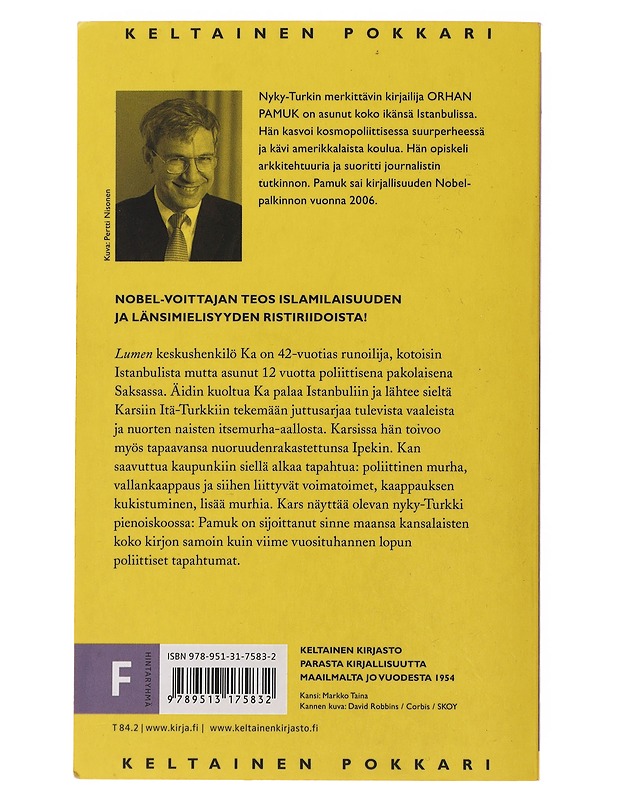 Lumi - Pamuk, Orhan - Romaanit ja novellit - 10105485433 - 1