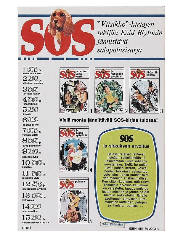 SOS ja sirkuksen arvoitus - Blyton, Enid - Nuorten kirjat - 10105485453 - 1