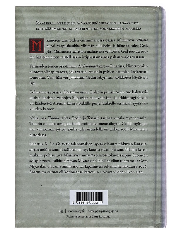 Maameren tarinat 1-4 - Le Guin, Ursula K. - Fantasia- ja scifi - 10105485544 - 1
