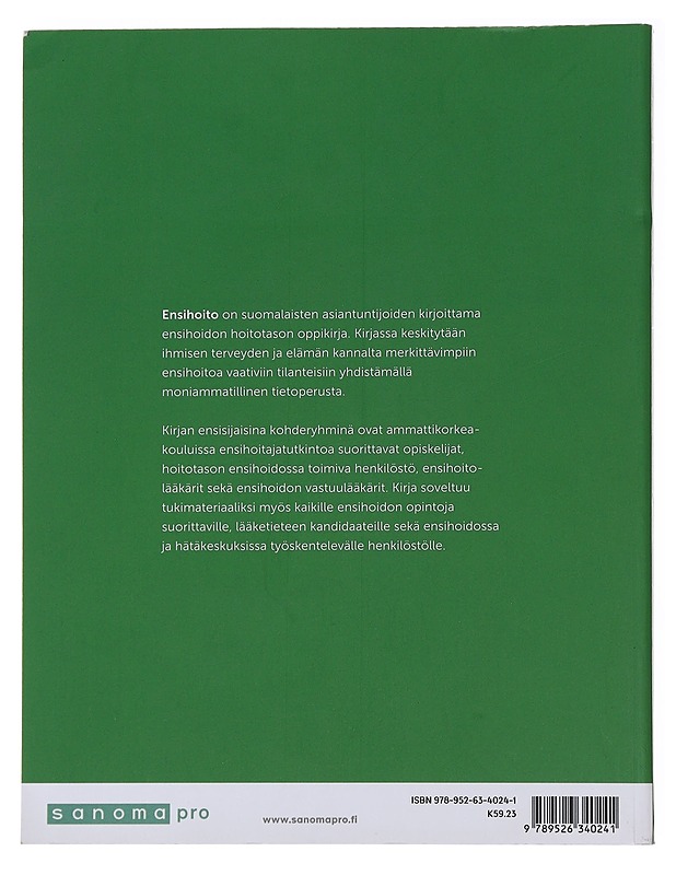 Ensihoito - Kuisma, Markku - Tietokirjat ja oppaat - 10105485568 - 1