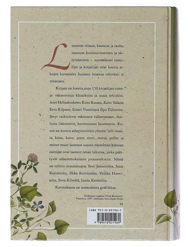 LUONNONRAKKAUDEN JA -VIISAUDEN KIRJA - LAPPALAINEN, MIRKKA - Tietokirjat ja oppaat - 10105485569 - 1