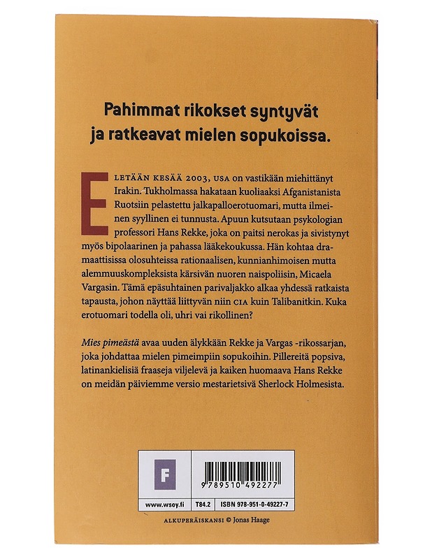 Mies pimeästä - Lagercrantz, David - Jännitys ja dekkarit - 10105485610 - 1