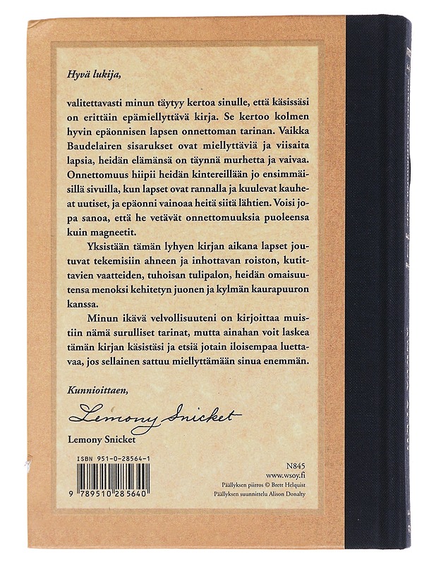 Ankea alku - Snicket, Lemony - Nuorten kirjat - 10105485614 - 1