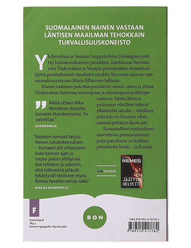 Karjalan lunnaat - Ilkka Remes - Jännitys ja dekkarit - 10105485616 - 1