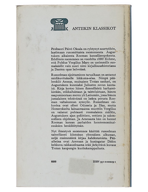 Aeneis : kirjat 1-4 ; Aeneas ja Dido - Vergilius - Romaanit ja novellit - 10105485618 - 1