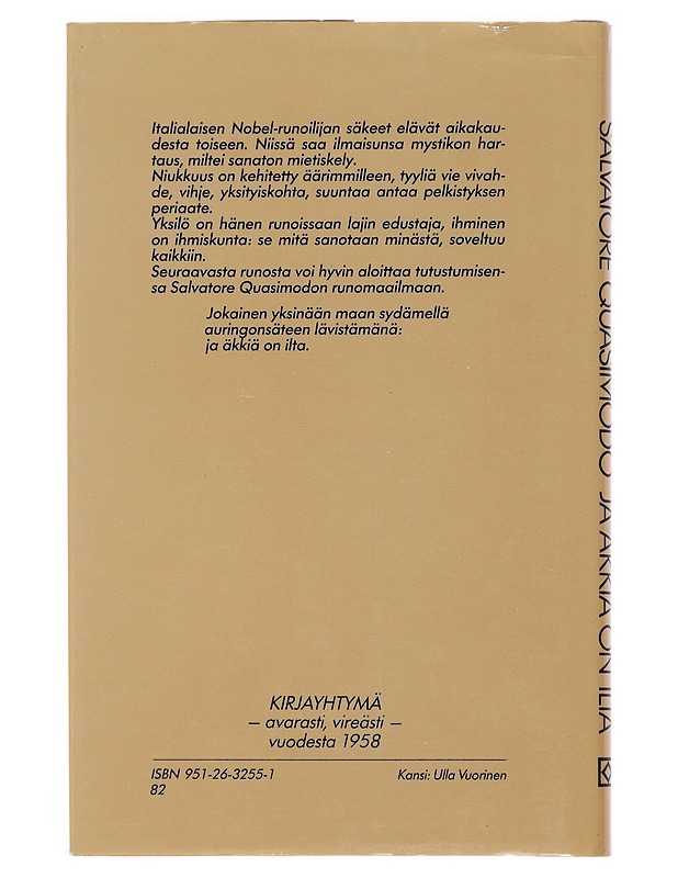 Ja äkkiä on ilta - Quasimodo, Salvatore - Romaanit ja novellit - 10105485626 - 1