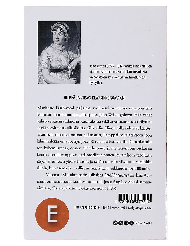 Järki ja tunteet - Austen, Jane - Romaanit ja novellit - 10105485627 - 1