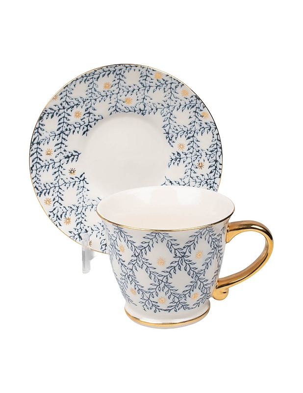 INDISKA kahvikuppi ja aluslautanen - Lautaset ja kulhot - 10105485688 - 0