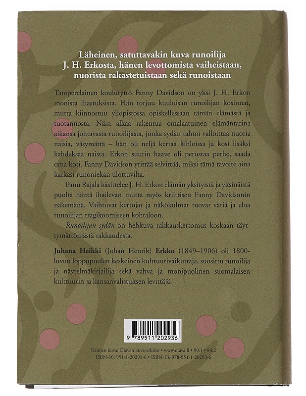 Runoilijan sydän : J. H. Erkon täyttymätön elämä - Panu Rajala - Elämäkerrat ja muistelmat - 10105485756 - 1