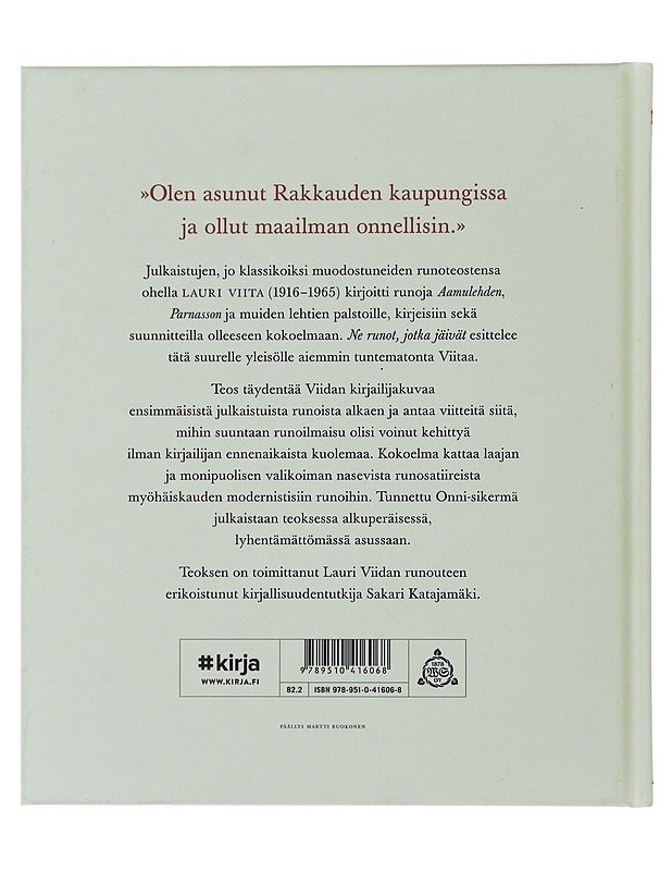 Ne runot. jotka jäivät - Lauri Viita - Runot ja näytelmät - 10105485825 - 1