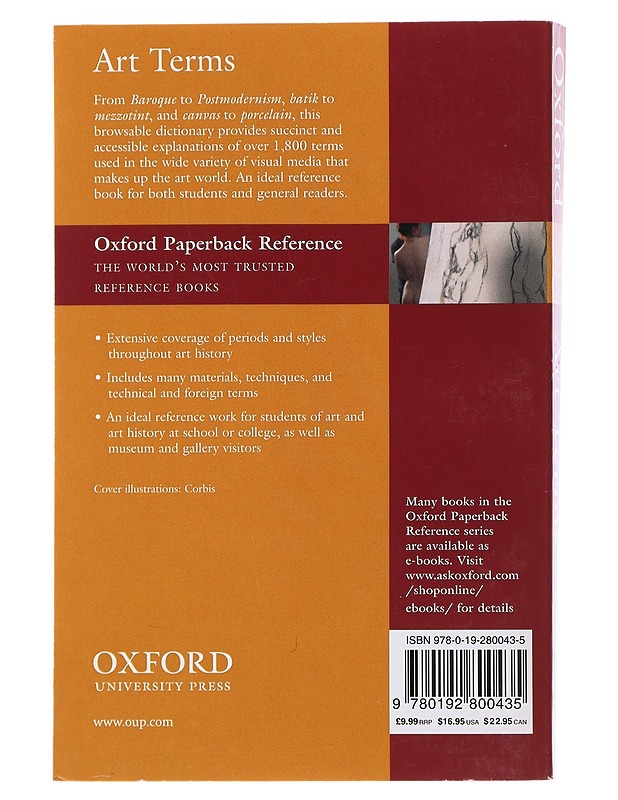 The concise Oxford  dictionary of art terms - Clarke, Michael - Taide- ja kulttuurikirjat - 10105485855 - 1