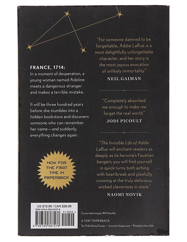The Invisible Life of Addie Larue - V. E. Schwab  - Fantasia- ja scifi - 10105486114 - 1