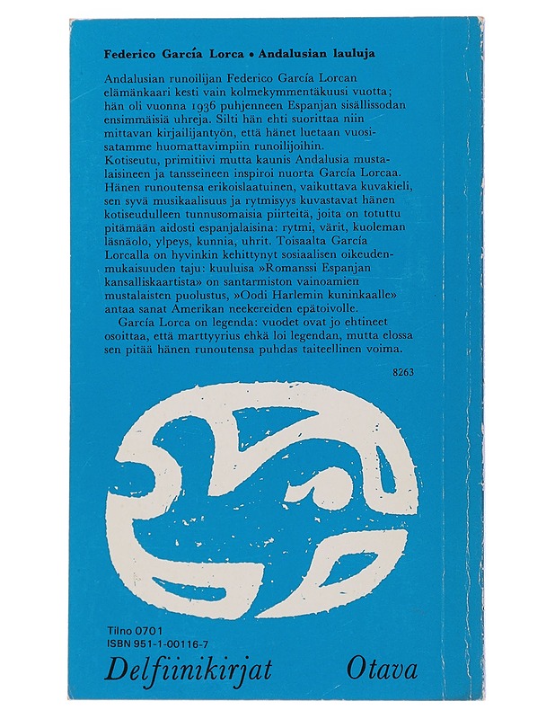 Andalusian lauluja - Garsía Lorca, Federico - Romaanit ja novellit - 10105486135 - 1