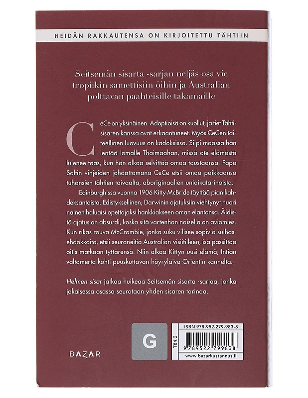 Helmen sisar : Cecen tarina - Riley, Lucinda - Romaanit ja novellit - 10105486192 - 1