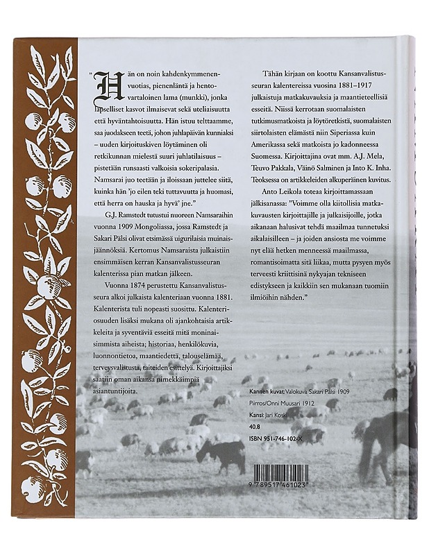 Namsarai ja muita matkaesseitä Kansanvalistusseuran kalentereista autonomian ajalta - Kajanto, Anneli - Historiakirjat - 10105486225 - 1