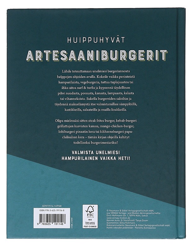 Kaiken kattava burgerikirja - Sabine Durderl-Hoffmann - Ruokakirjat - 10105486270 - 1