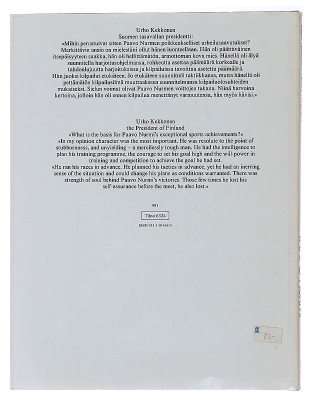 Paavo Nurmi - Kolkka, Sulo - Elämäkerrat ja muistelmat - 10105486378 - 1