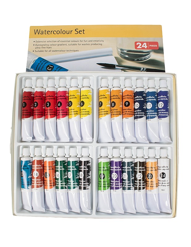 Vesivärisetti, 24 kpl - Askartelu - 10105486678 - 1