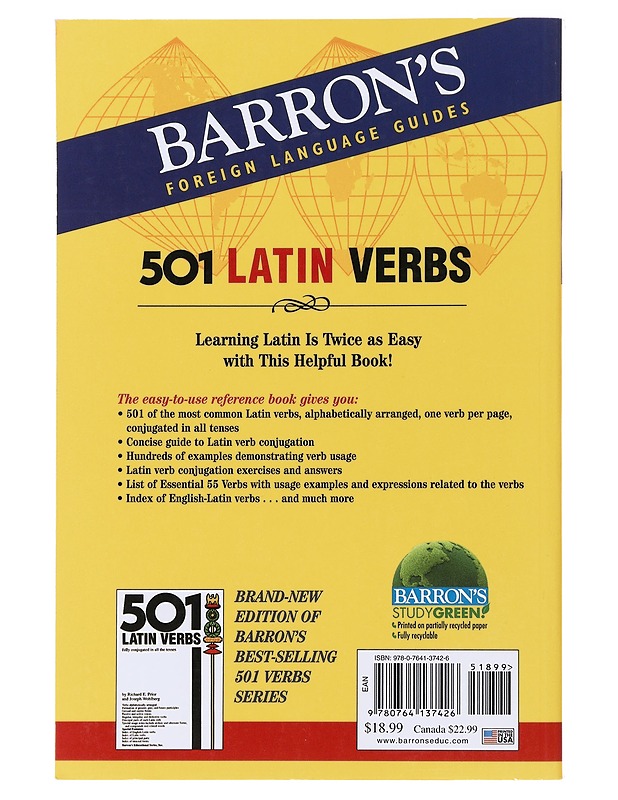 501 Latin verbs - Prior, Richard E. - Matkaoppaat ja sanakirjat - 10105486775 - 1