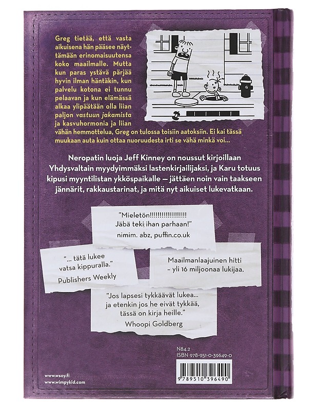 Neropatin päiväkirja 5: Karu totuus - Kinney, Jeff - Nuorten kirjat - 10105486782 - 1