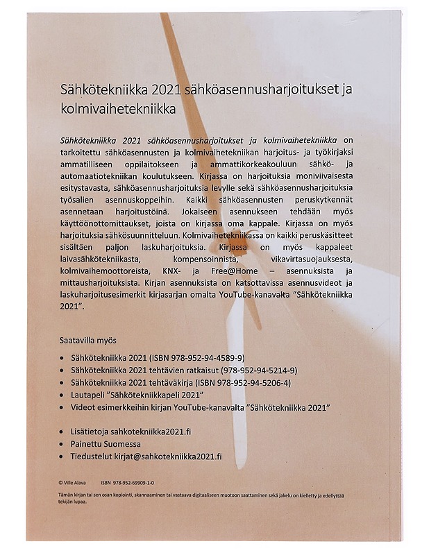 Sähkötekniikka 2021 sähköasennusharjoitukset ja kolmivaihetekniikka - Ville Alava - Opetusmateriaaleja ympäristökasvatukseen - 10105486945 - 1