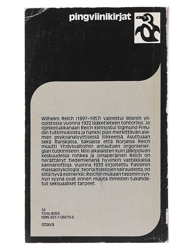 Fasismin massapsykologia - Reich, Wilhelm - Tietokirjat ja oppaat - 10105486942 - 1