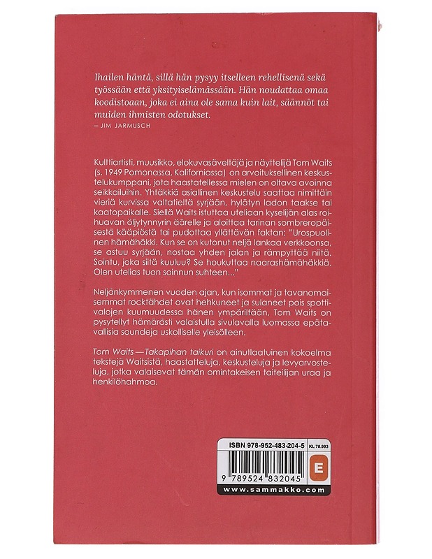 Tom Waits : takapihan taikuri - Montandon, Mac - Elämäkerrat ja muistelmat - 10105487027 - 1