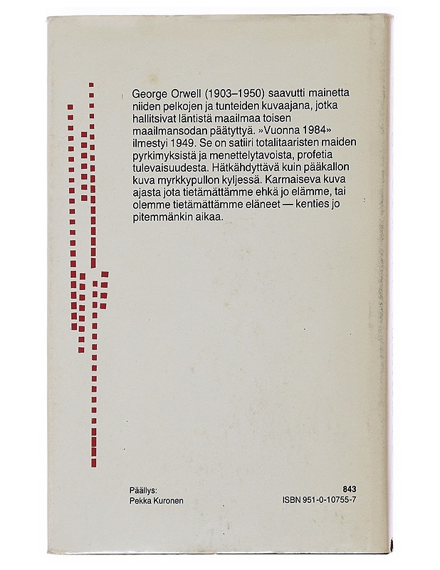 Vuonna 1984 : romaani - Orwell, George - Romaanit ja novellit - 10105487086 - 1