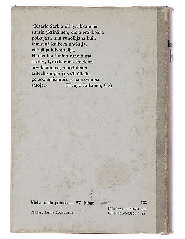 Runot - Kaarlo Sarkia - Romaanit ja novellit - 10105487197 - 1