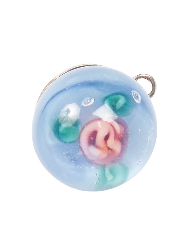 Hopeinen lasikukka amuletti - Askartelu - 10105487205 - 0