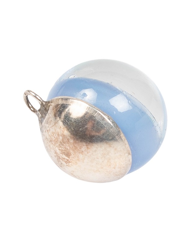 Hopeinen lasikukka amuletti - Askartelu - 10105487205 - 1