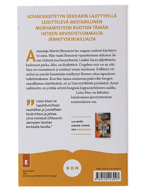 Lotus blues - Ohlsson, Kristina - Jännitys ja dekkarit - 10105487242 - 1