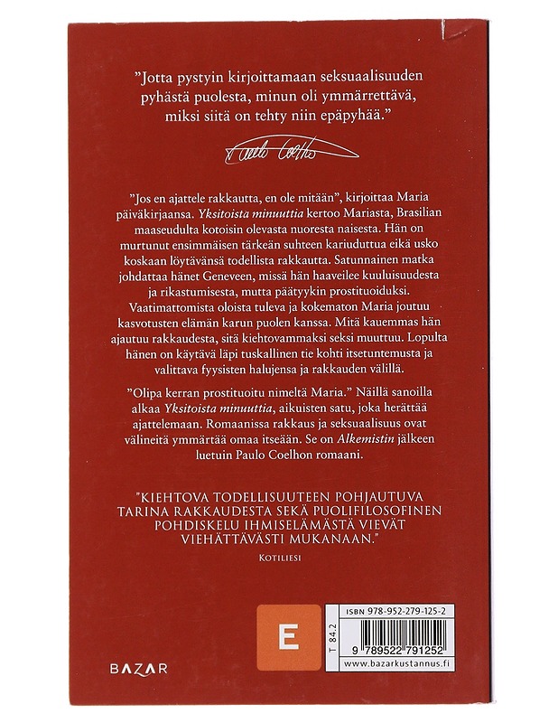 Yksitoista minuuttia - Coelho, Paulo - Romaanit ja novellit - 10105487244 - 1