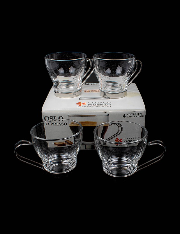 BORMIOLI ROCCO Fidenza Oslo espressokupit, 4 kpl - Lasit - 10105487276 - 0