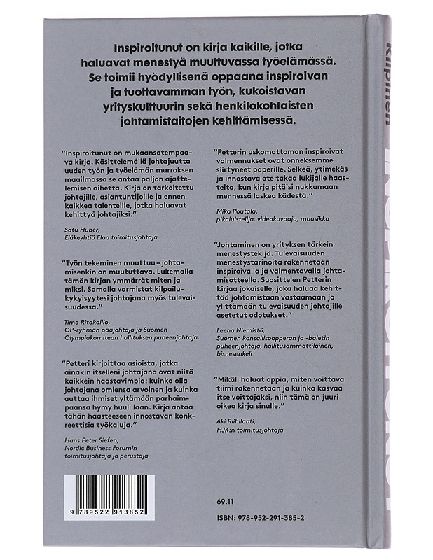 Inspiroitunut : miten johtaa ja menestyä muuttuvassa työelämässä? - Petteri Kilpinen - Tietokirjat ja oppaat - 10105487341 - 1
