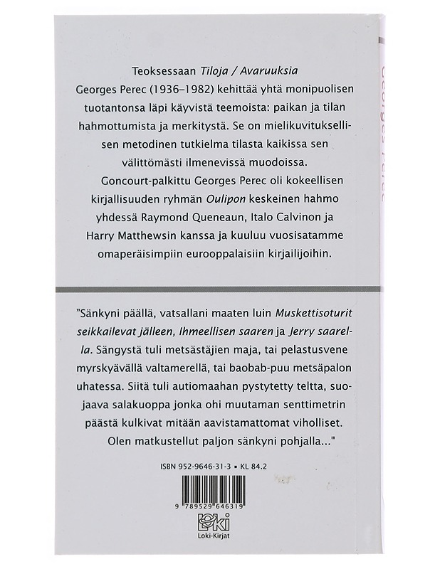 Tiloja / Avaruuksia - Georges Perec - Romaanit ja novellit - 10105487351 - 1
