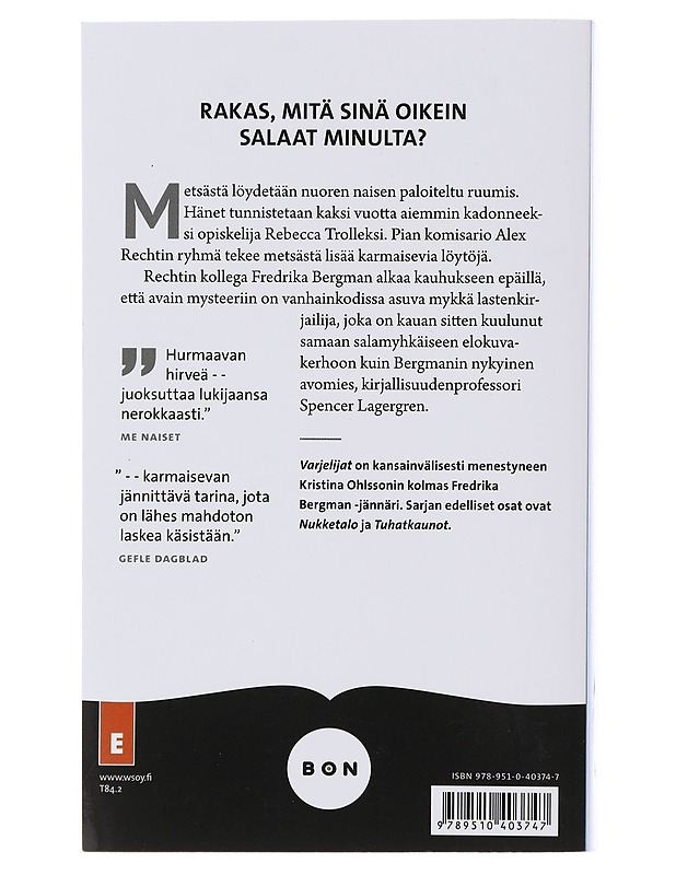 Varjelijat - Ohlsson, Kristina - Jännitys ja dekkarit - 10105487393 - 1