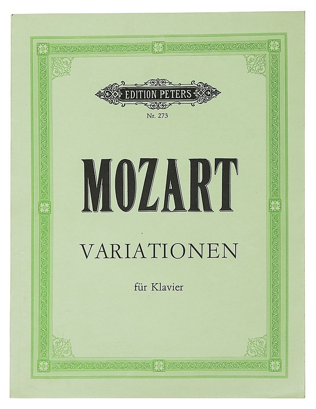 Mozart Variationen fur Klavier - Herausgegeben von Louis Köhler und Richart Schmidt - Musiikki- ja elokuvakirjat - 10105487486 - 0