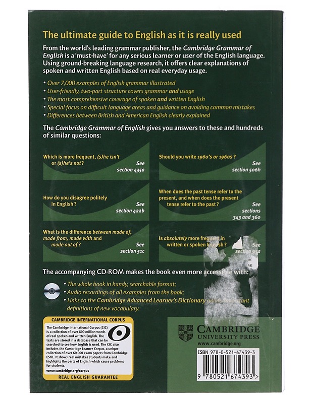 Cambridge grammar of English : a comprehensive guide : spoken and written English grammar and usage - Carter, Ronald - Tietokirjat ja oppaat - 10105487560 - 1